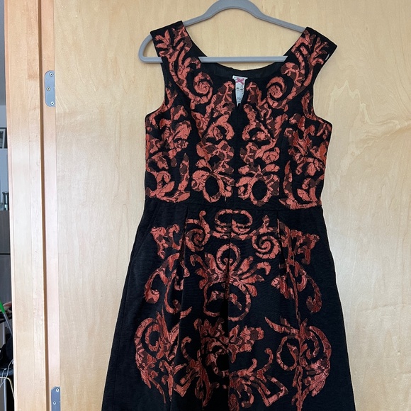 Anthropologie Dresses & Skirts - Yoana Barashi for Anthropologie Black and Orange Mirissa Dress Size 12
